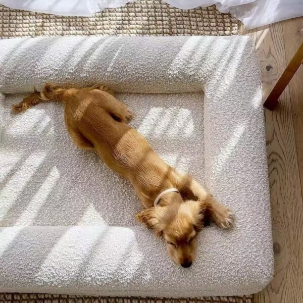 Luxury Rectangle Memory Foam Dog Bed for Large & Small Pets